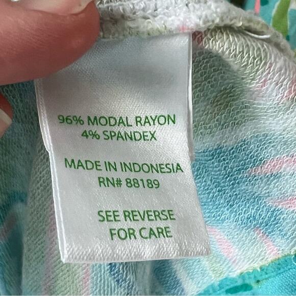 Lilly Pulitzer Blue/Green/Pink 3/4 Sleeve Shift Dress P - Picture 5 of 5